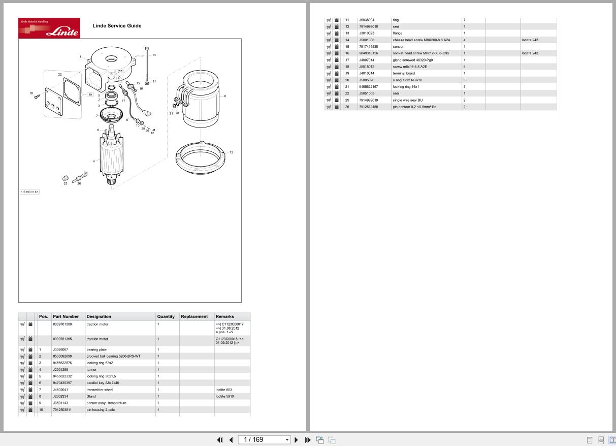 Linde Forklift R Series R115 11 R10C 14CS 11 Parts Catalog (1)