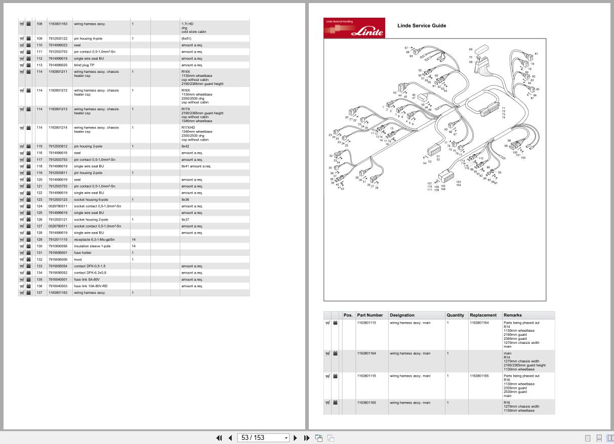 Linde Forklift R Series R116 01 Parts Catalog (2)