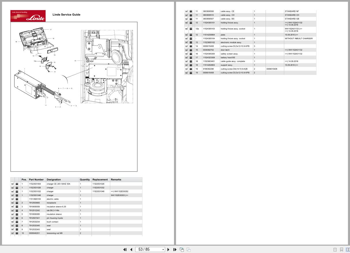 Linde Forklift T Series T1151 01 T16 T20 US Parts Catalog (2)