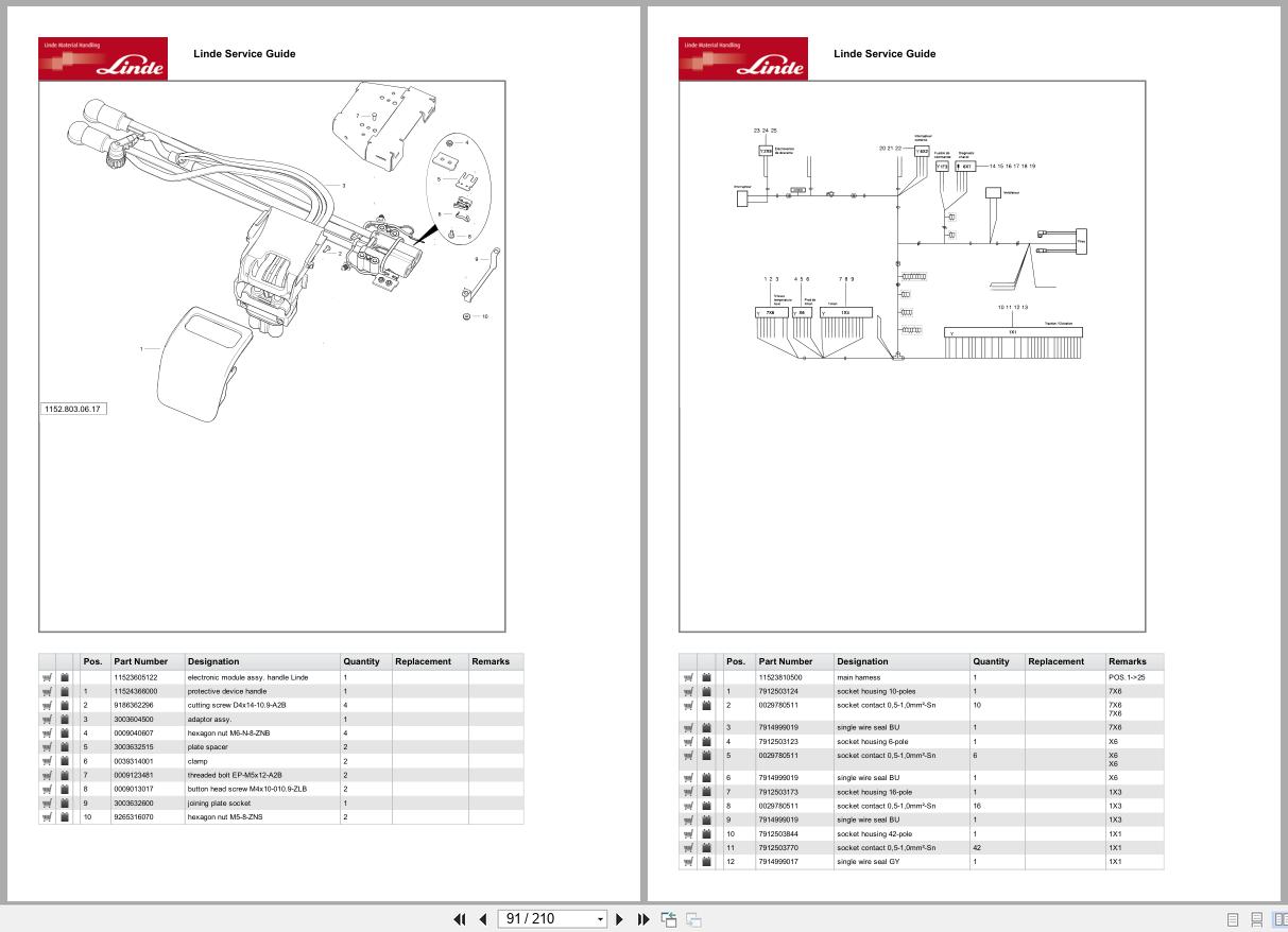 Linde Forklift T Series T1152 01 T16 T20 T16L Parts Catalog (2)