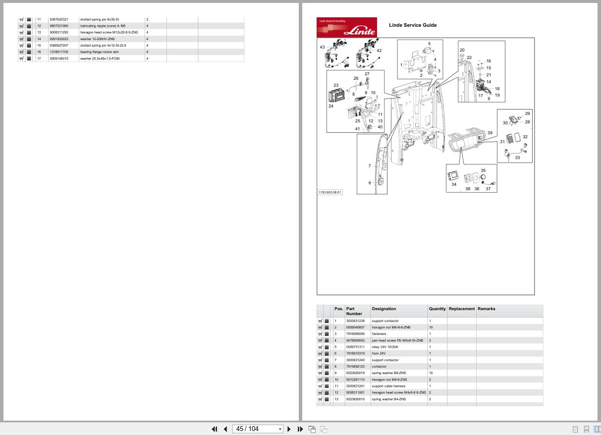Linde Forklift T Series T1153 01 T20AP T30T20 25FP Parts Catalog (2)