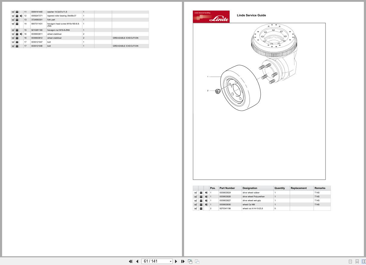 Linde Forklift T Series T1154 01 T14S T25SR Parts Catalog (2)