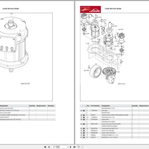 Linde Forklift T Series T1301 01 Parts Catalog (1)