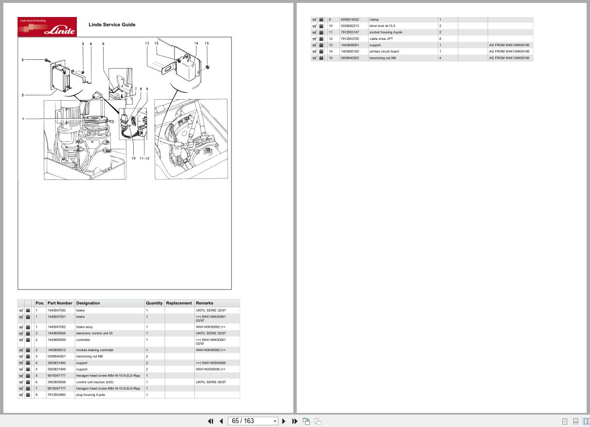 Linde Forklift T Series T140 01 T20R Parts Catalog (2)