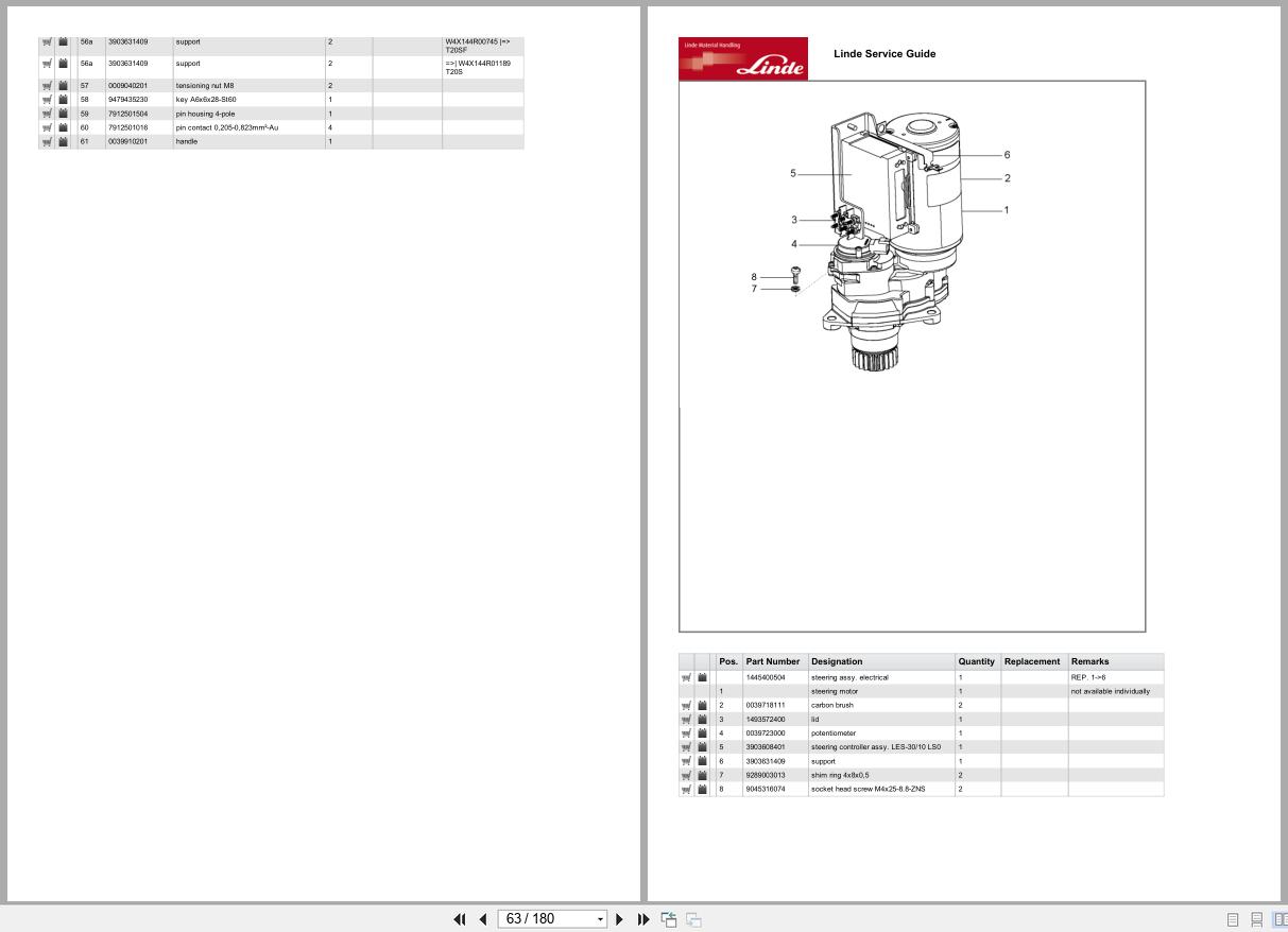 Linde Forklift T Series T144 01 T20S T20SF Parts Catalog (2)
