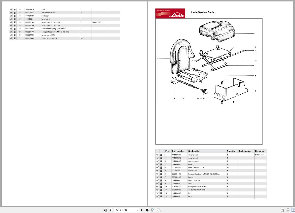 Linde Forklift T Series T144 01 T20SF Parts Catalog (2)