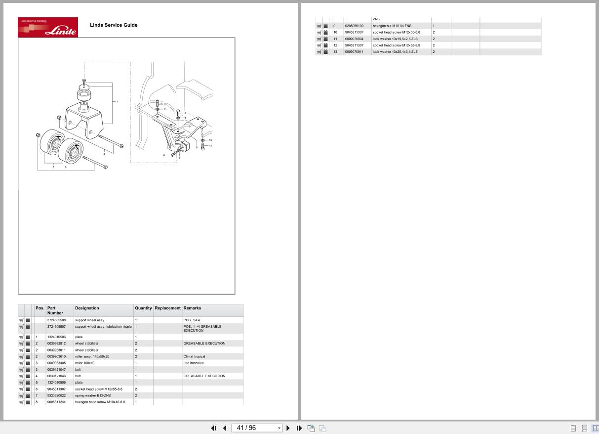 Linde Forklift V Series V111 01 N20VI VLI Parts Catalog (2)