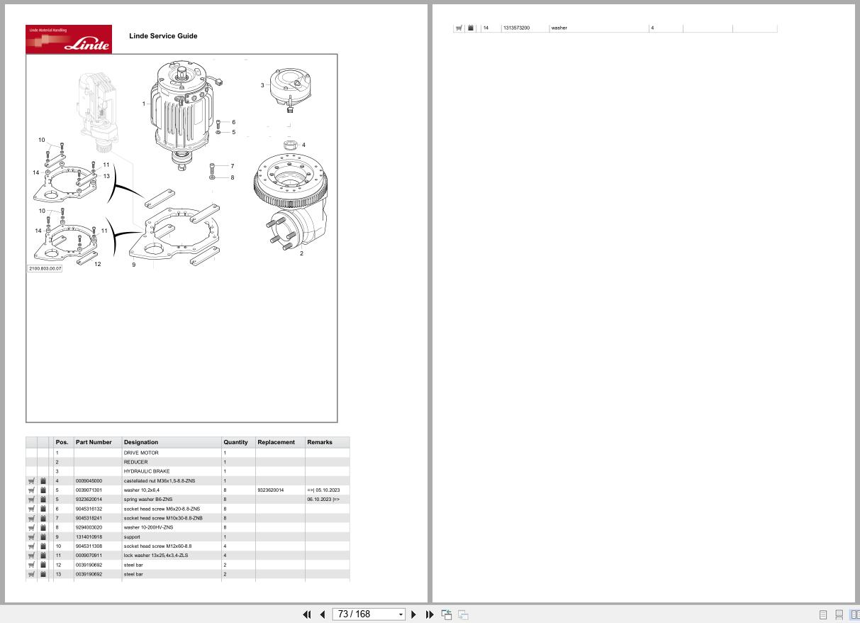 Linde Forklift V Series V1111 01 V08 01 V08 02 Parts Catalog (2)