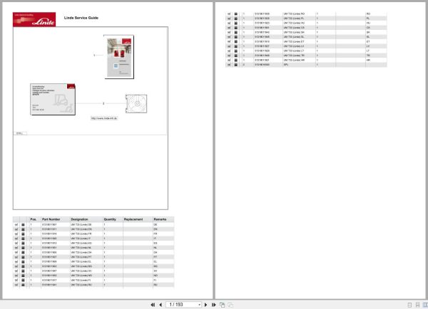 Linde Pallet Truck T Series T5131 01 Parts Catalog (1) Linde Pallet Truck T Series T5131 01 Parts Catalog (1)