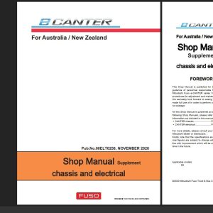 Mitsubishi FUSO eCanter Austraila New Zealand Chassis Electrical Shop Manual Supplement 1