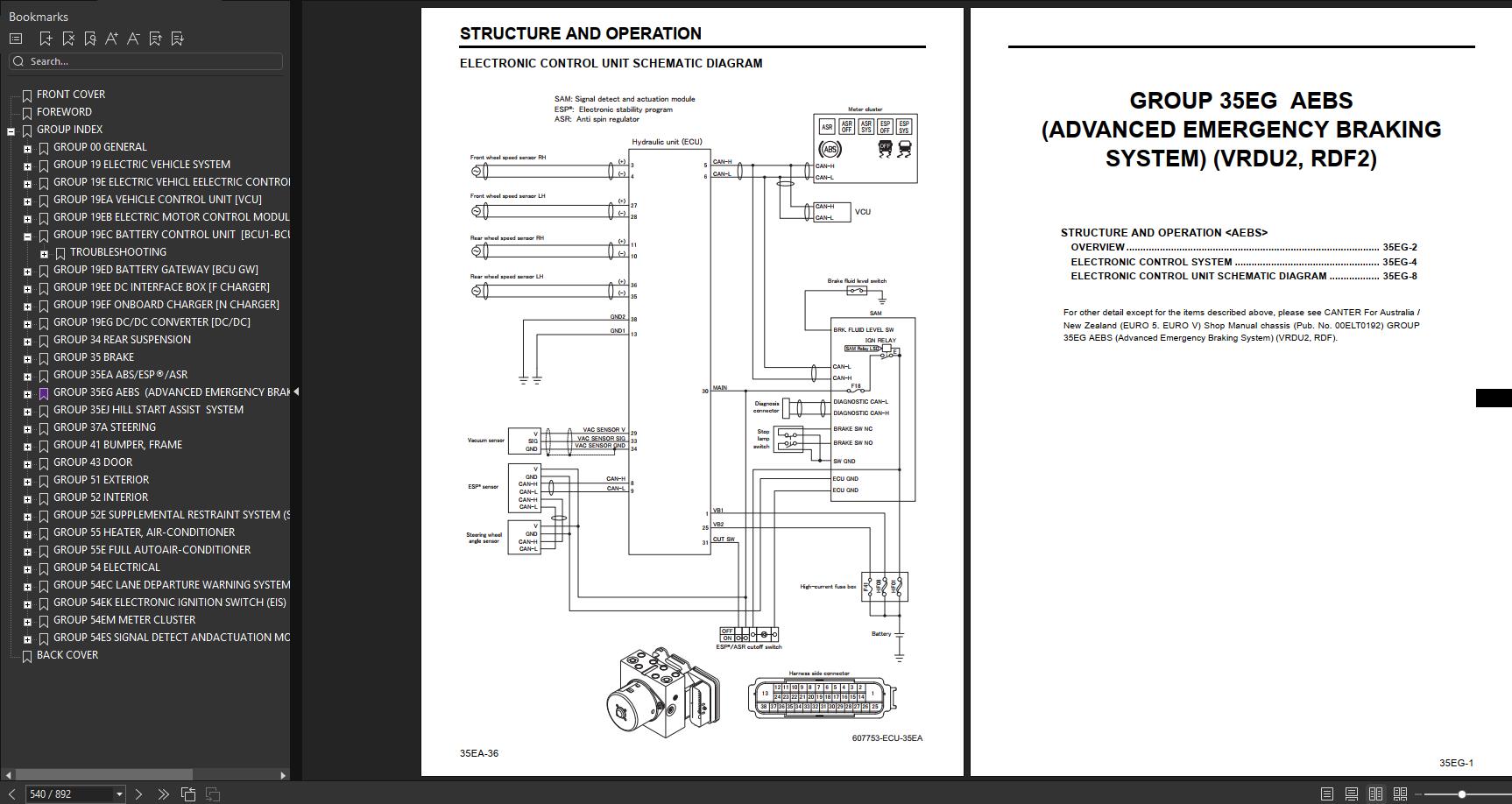 Mitsubishi FUSO eCanter Austraila New Zealand Chassis Electrical Shop Manual Supplement 2