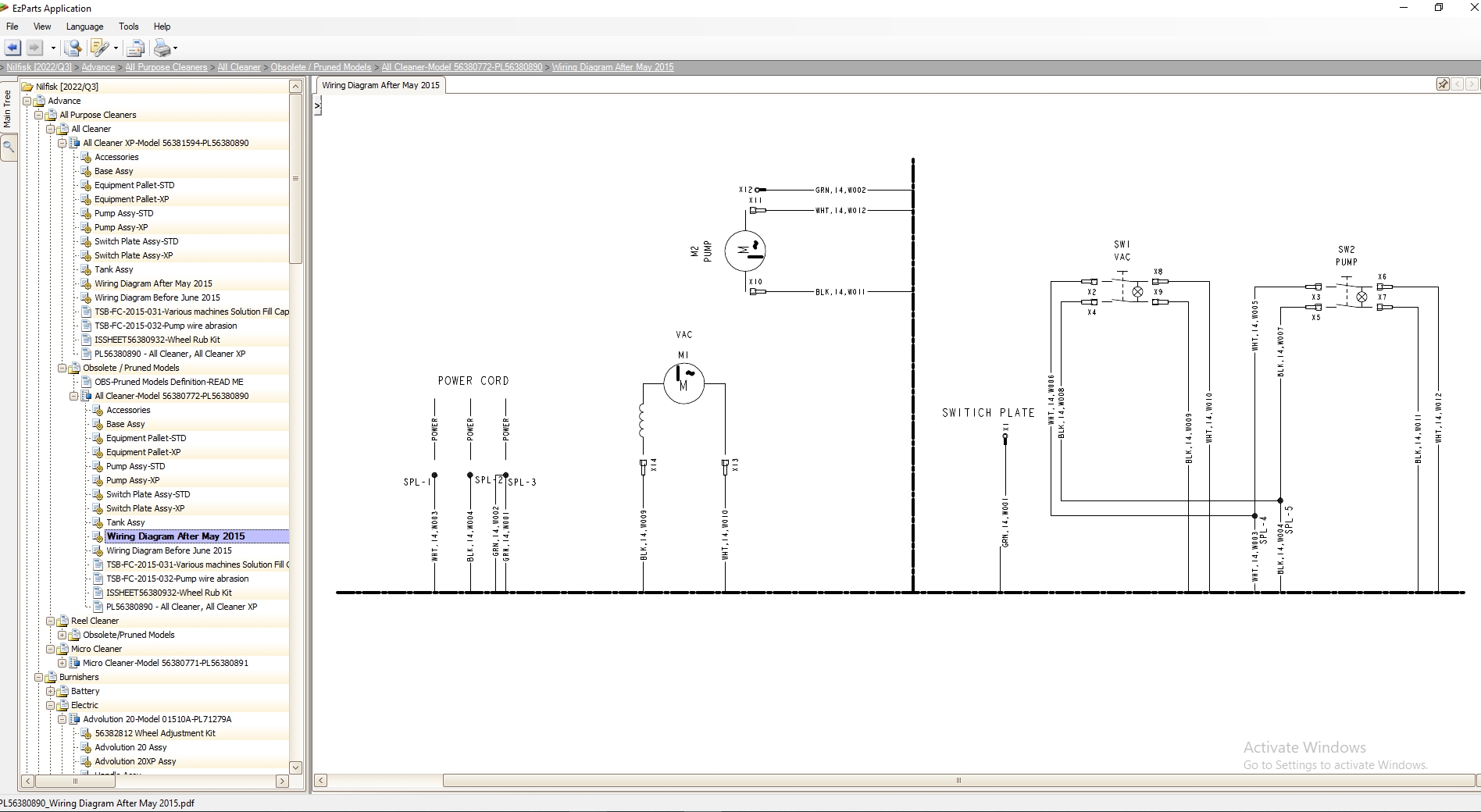 Nilfisk 2022 Q3 Service Parts Schematic Documentation 1