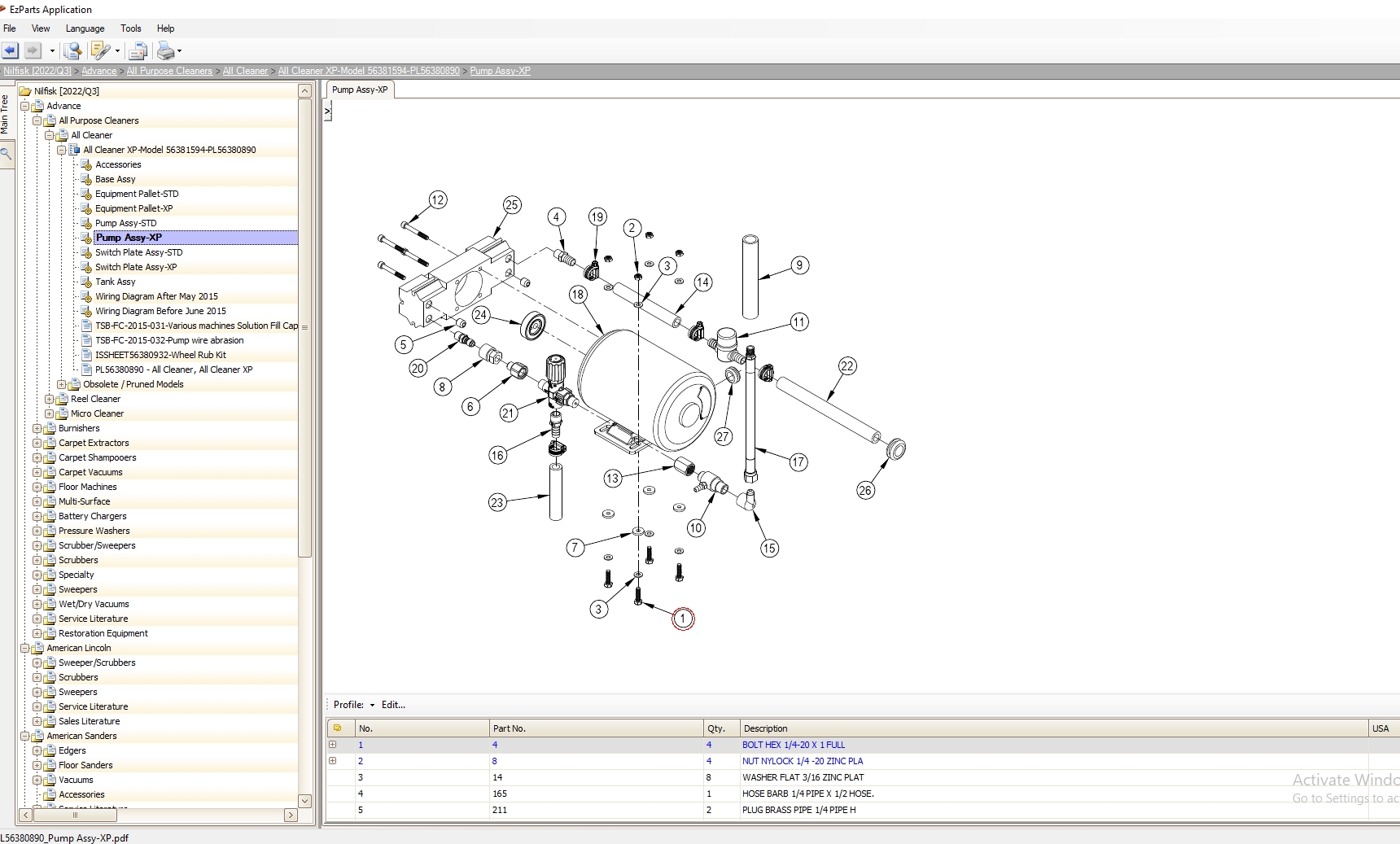 Nilfisk 2022 Q3 Service Parts Schematic Documentation 2