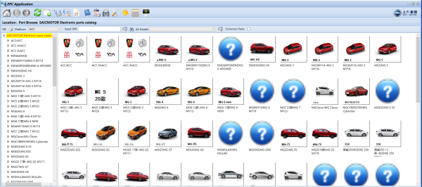 SAIC EPC 02.2026 Roewe MG Electronic Parts Catalog 1