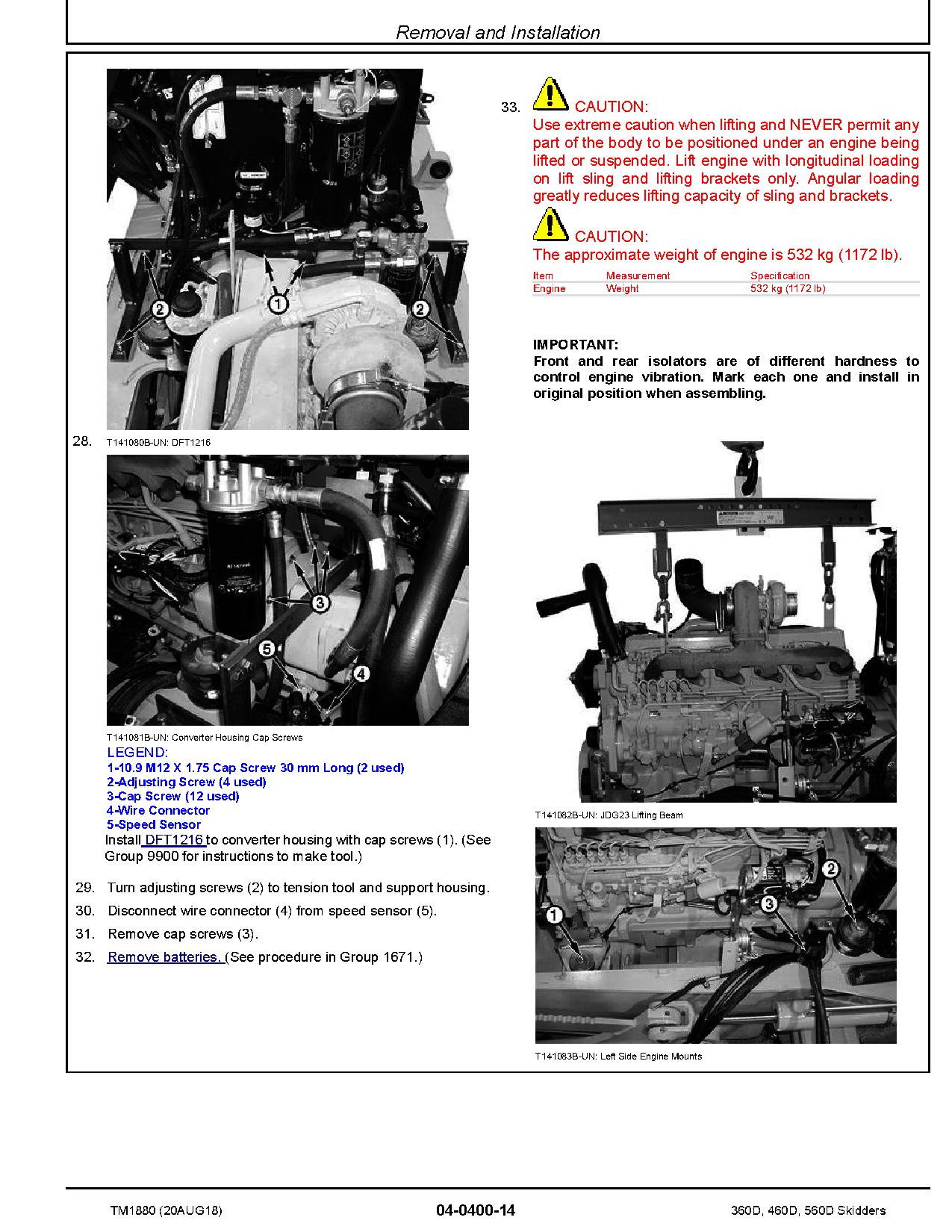 Timberjack 360D 460D 560D Skidders Repair Manual TM1880 (2)