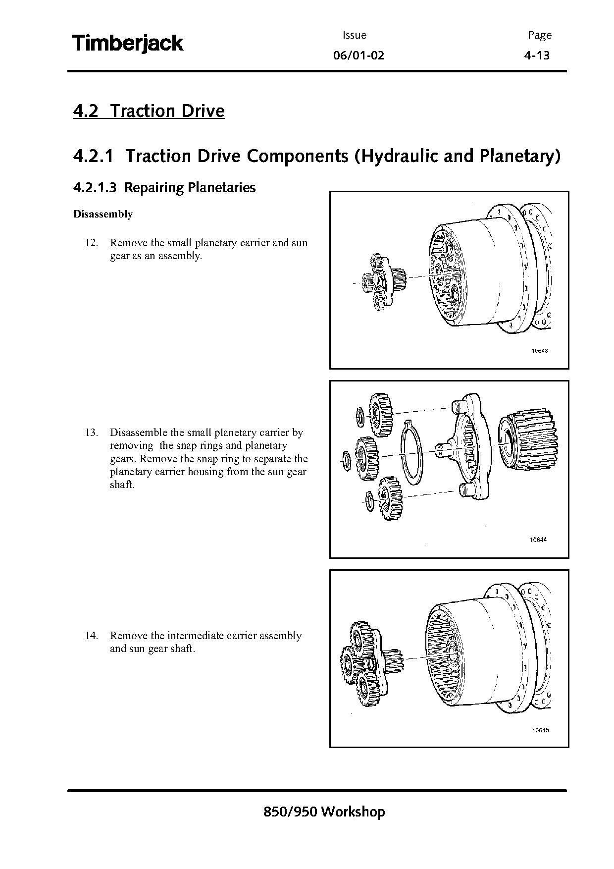 Timberjack 850 950 Tracked Feller Bunchers Technical Manual TMF435673 (3)