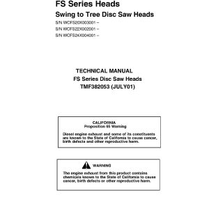 Timberjack FS20 FS22 FS24 Felling Heads Technical Manual TMF382053 (1)