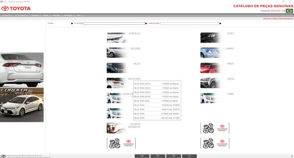 Toyota Oic Brazil 03.2026 Electronic Parts Catalog 2C5892B2Ca33D71Aa
