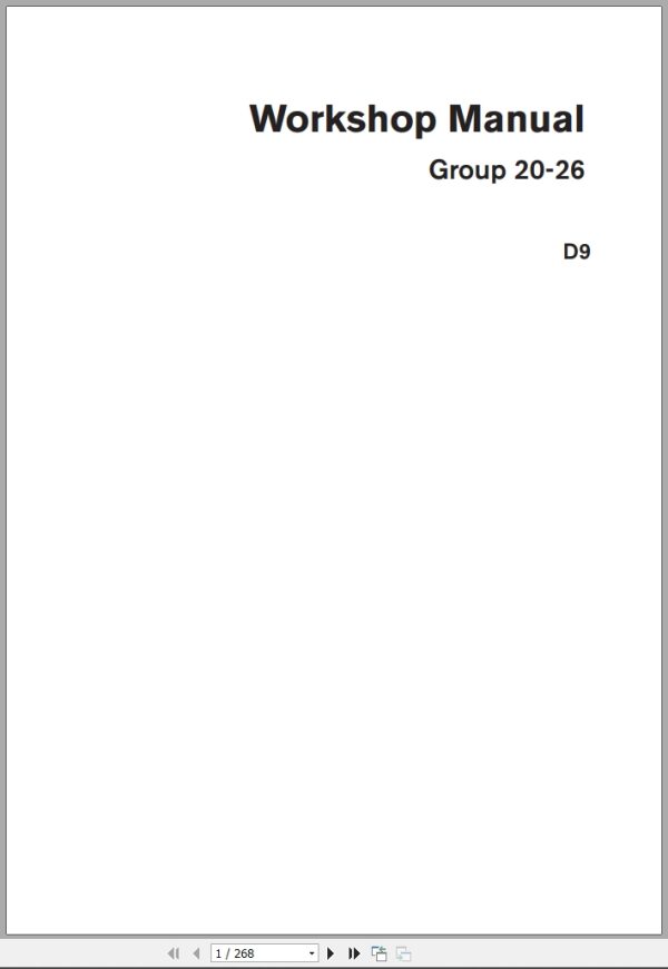 Volvo Penta Engines D9 Group 20 26 Workshop Manual 47703722 2020 1