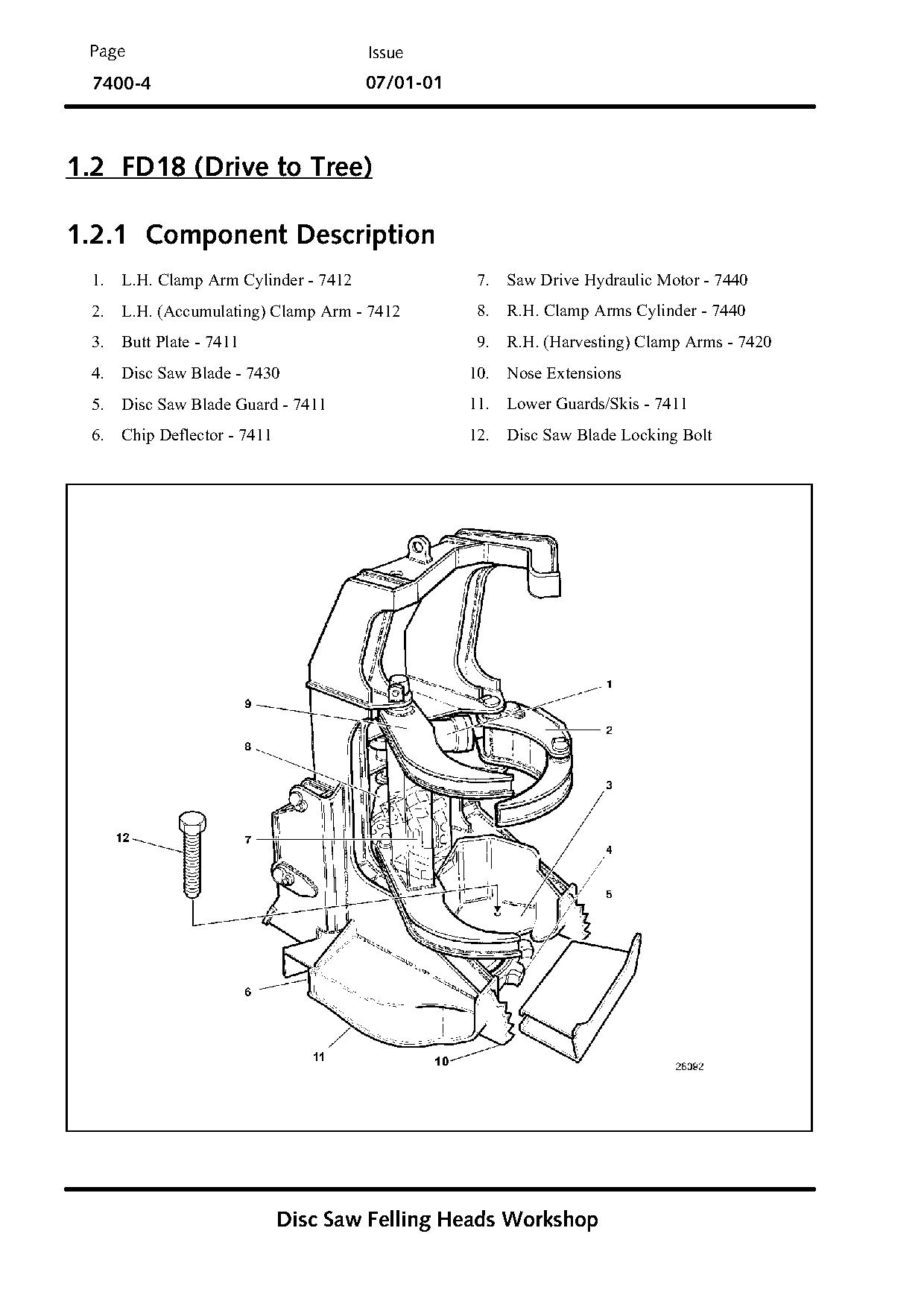 Waratah FD18 FD21 FD22 Felling Heads Technical Manual TMF381707 (2)