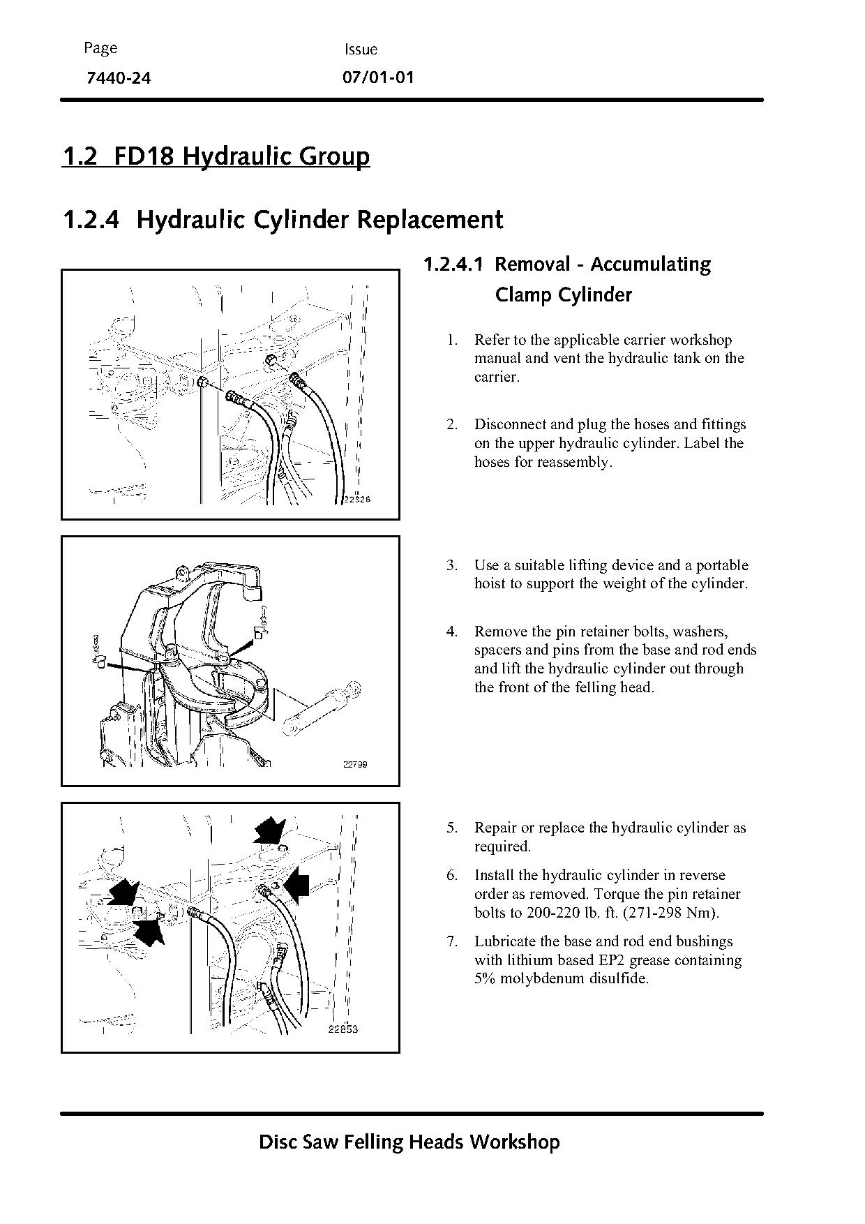 Waratah FD18 FD21 FD22 Felling Heads Technical Manual TMF381707 (3)