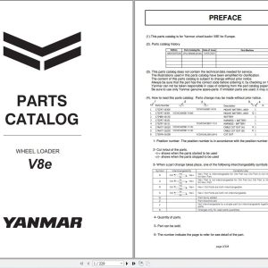 Yanmar Wheel Loader V8e Parts Catalog CPC27ENWL00100 2025 1