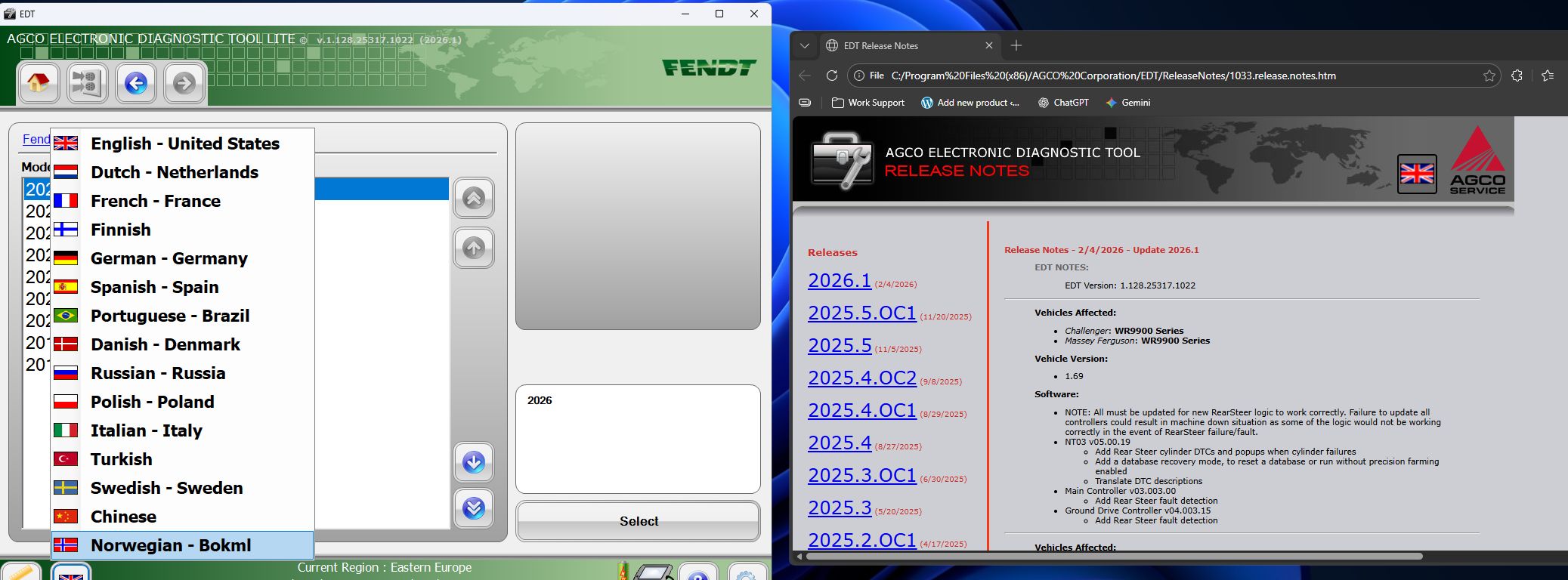 AGCO EDT v1.128.25317.1022 02.2026 Diagnostic Program 11