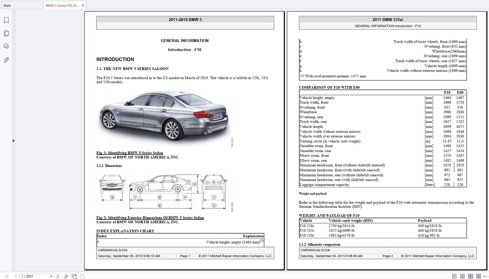 BMW 5 Series F10 2011 2015 Workshop Repair Manual (1)