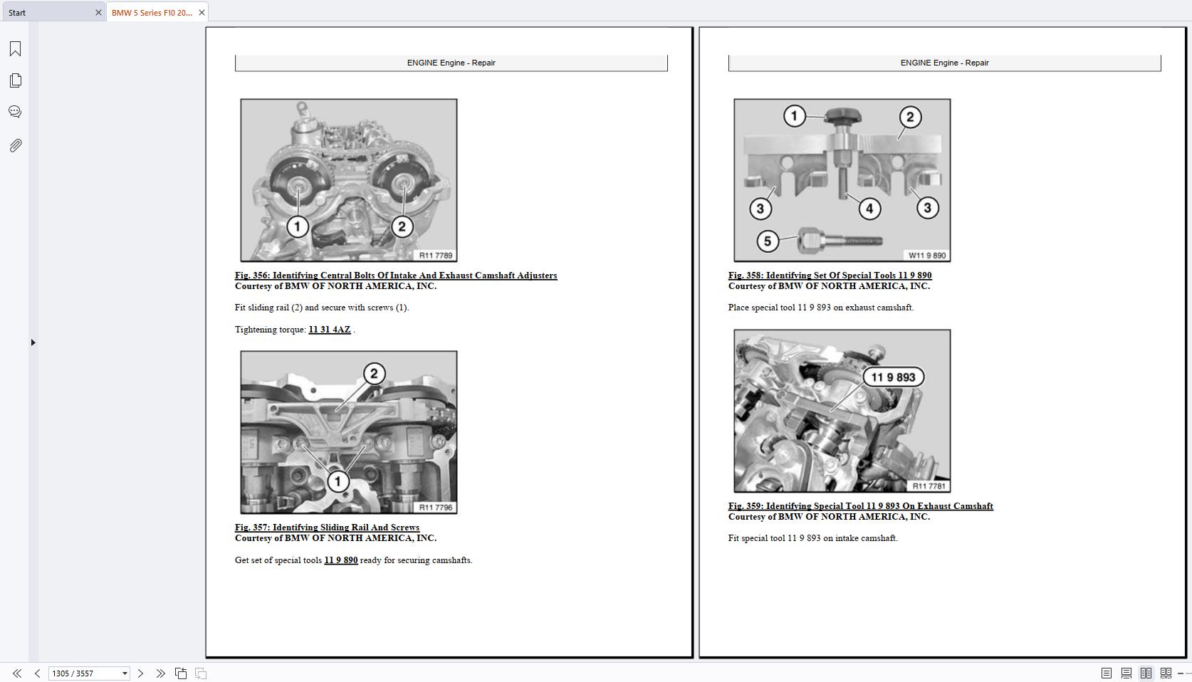 BMW 5 Series F10 2011 2015 Workshop Repair Manual (3)