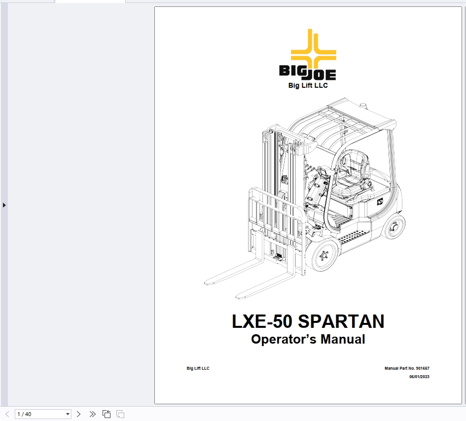 Big Joe Forklift 2026 Operation Service Manuals PDF 716MB (2)