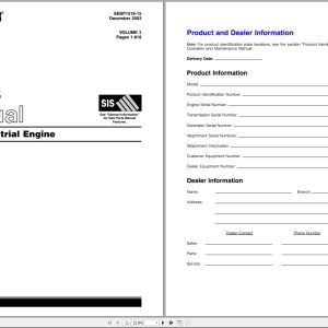 CAT Industrial Engine 3408B Parts Manual SEBP1518 15 2003 1