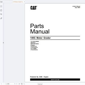 CAT Motor Grader 140G Parts Manual CCRC1709 43 (1)