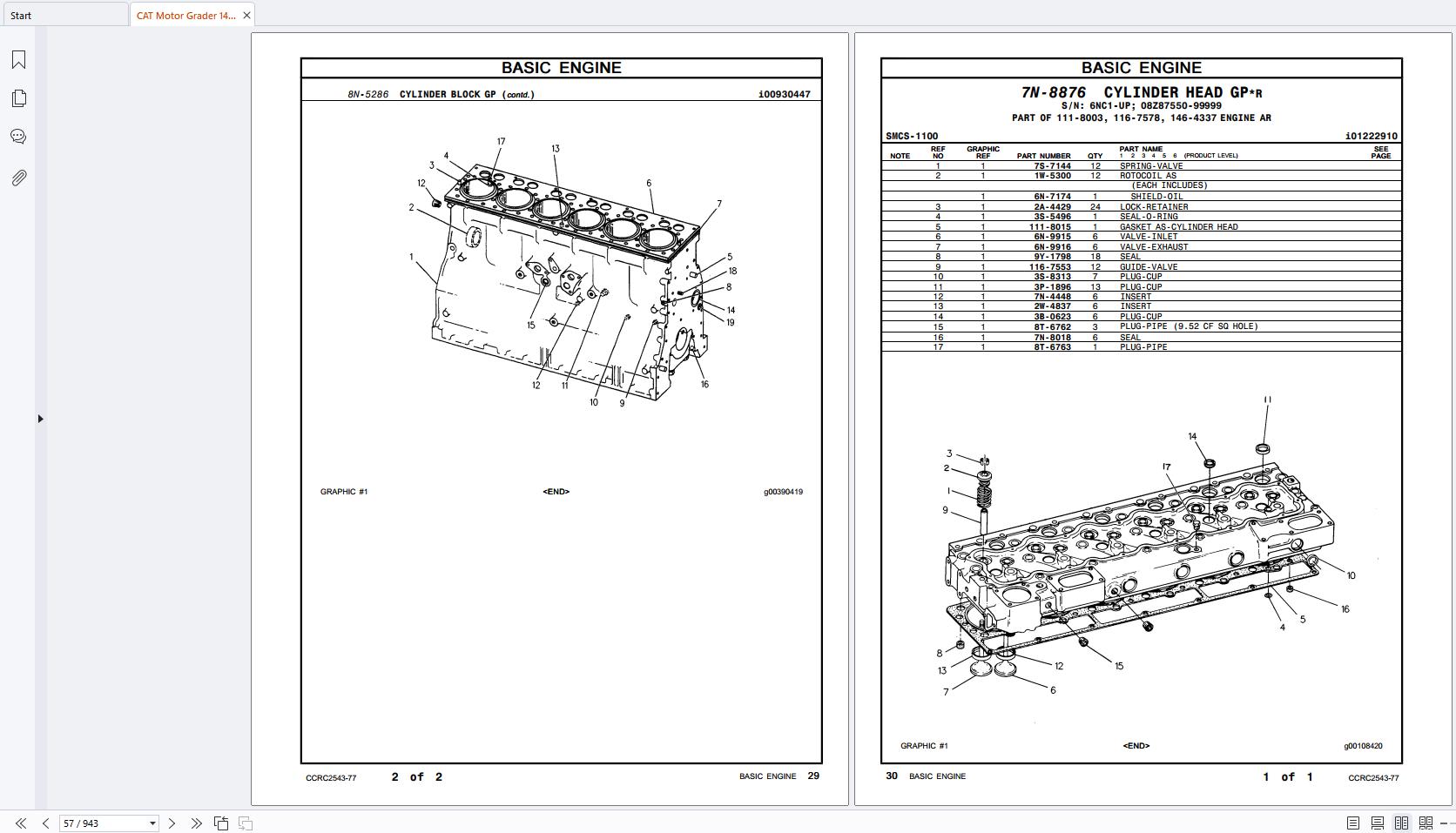 CAT Motor Grader 140H Parts Manual CCRC2543 77 (2)