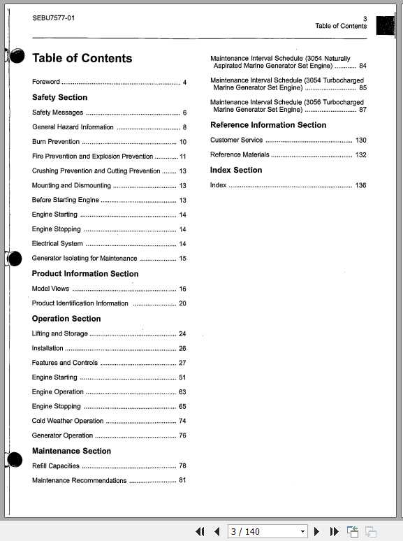 Caterpillar Marine Engine 3054 3056 Operation Maintenance Manual 2