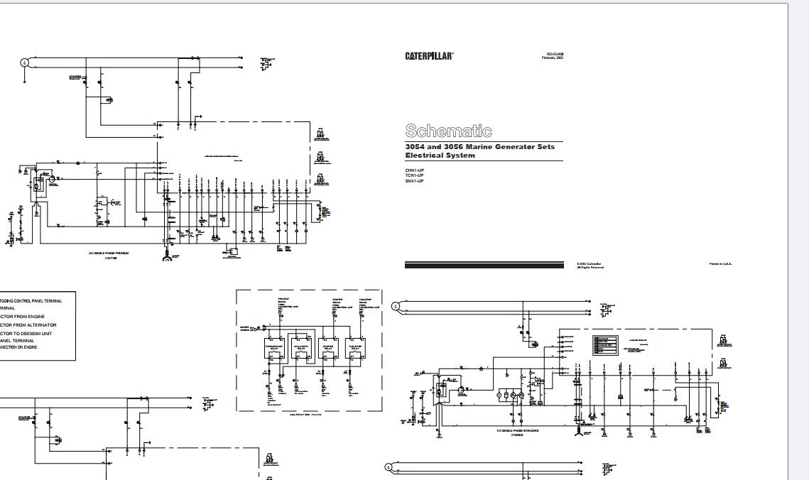Caterpillar Marine Generator Sets 3054 3056 Electrical Schematics RENR2408 00 (4)