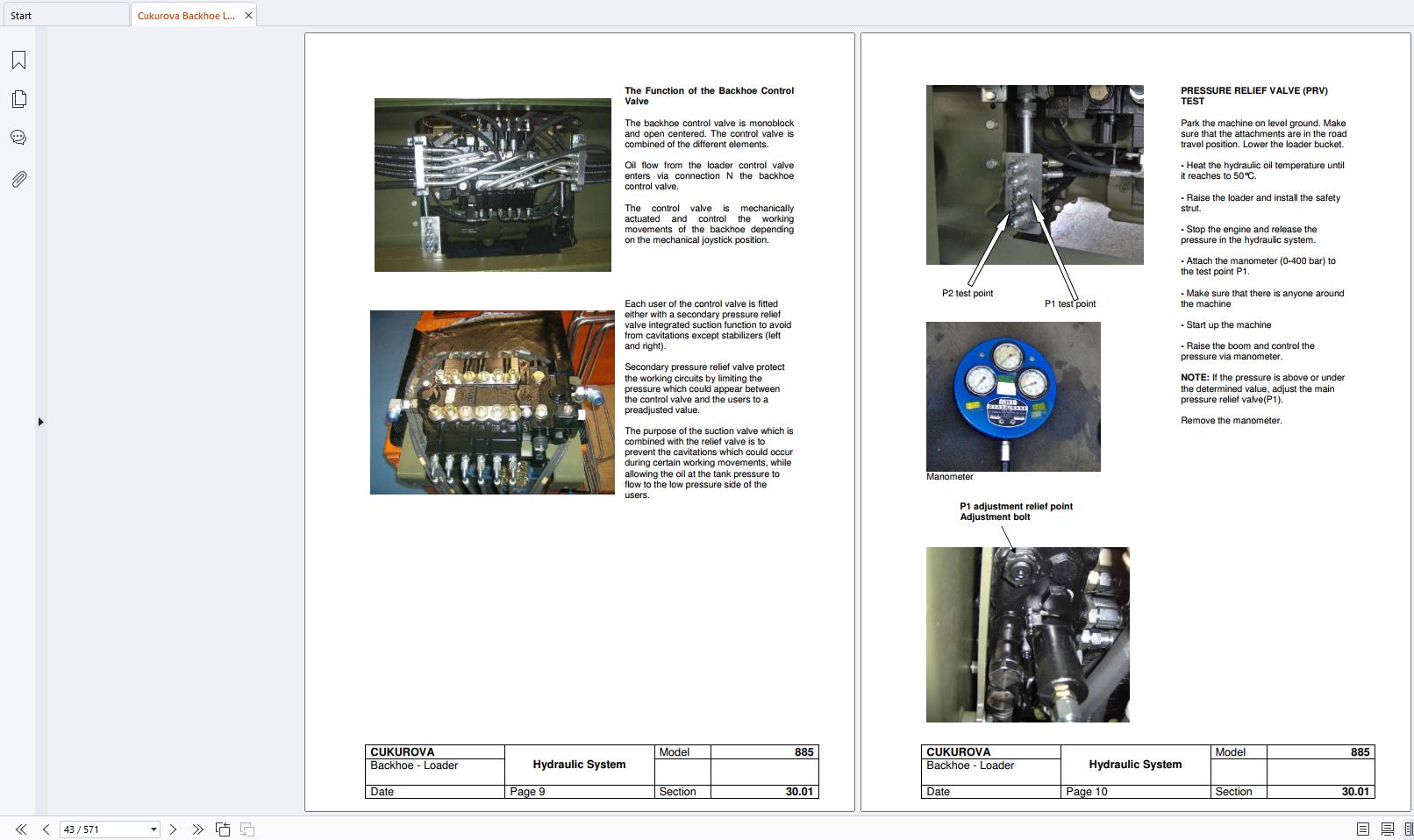 Cukurova Backhoe Loaders 885 Service Manual C60A17R03 (3)