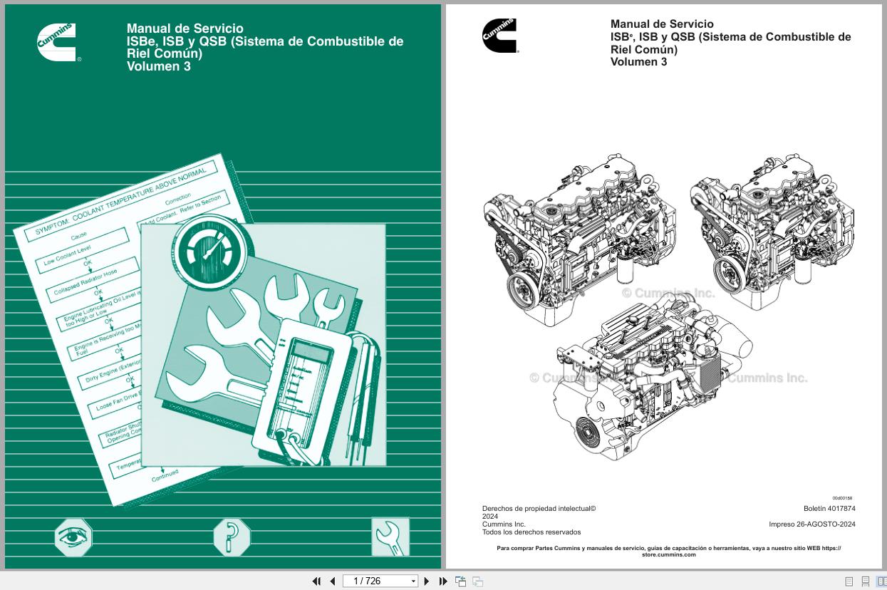 Cummins Engine ISBe ISB QSB Service Manual 4017874 2024 VOL3 ES (1)