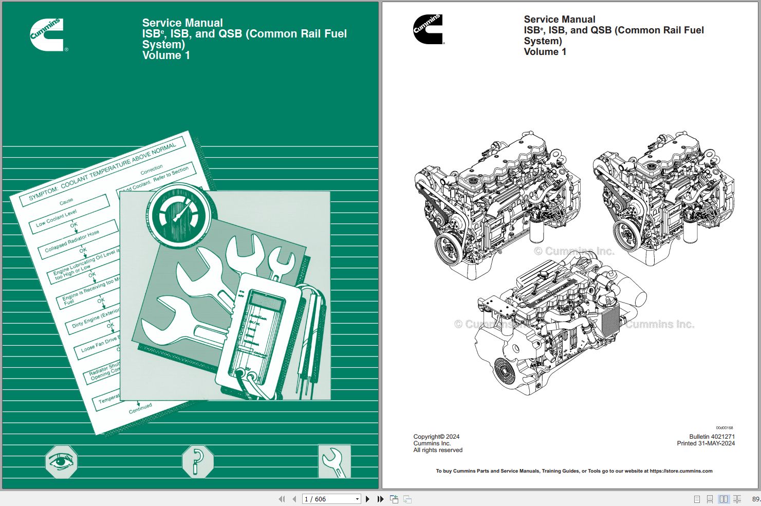 Cummins Engine ISBe ISB QSB Service Manual 4021271 2024 (1)