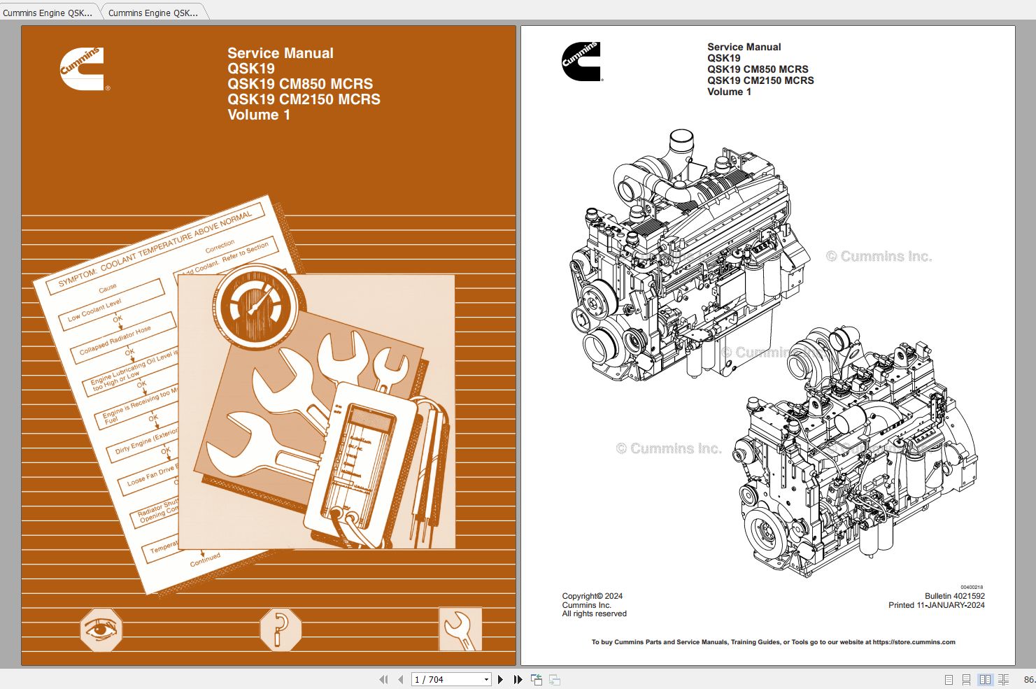Cummins Engine QSK19 to QSK19 CM2150 MCRS Service Manual 4021592 2024 (1)