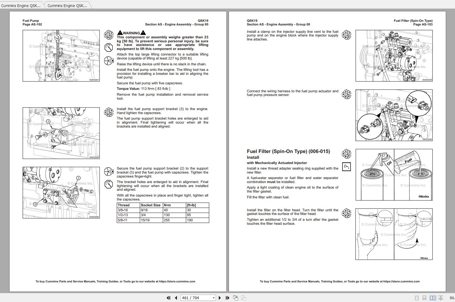 Cummins Engine QSK19 to QSK19 CM2150 MCRS Service Manual 4021592 2024 (2)