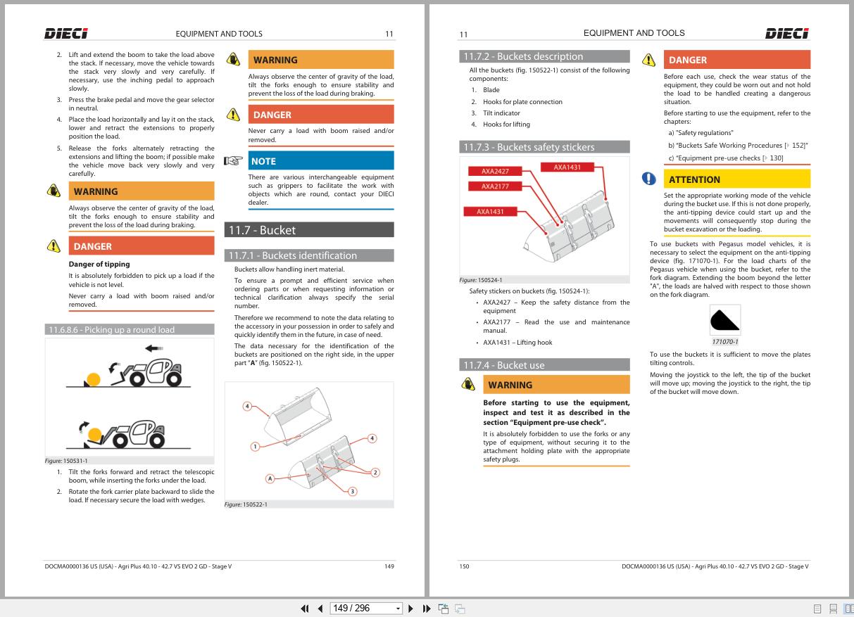 DIECI Telehandler Agri Plus 40.10 42.7 VS EVO2 GD Stage V Use and Maintenance Manual DOCMA0000136 5