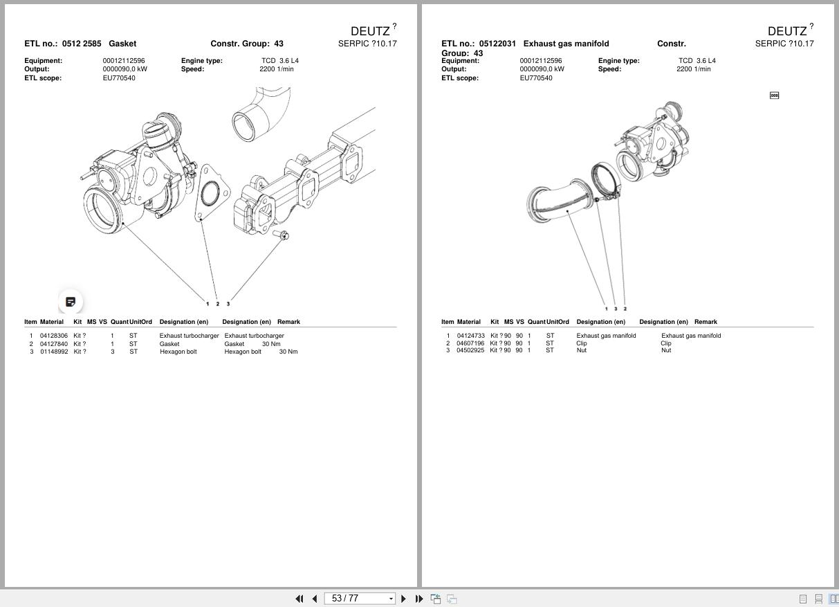 Deutz Engine TCD3.6 L4 Parts Catalog (2)