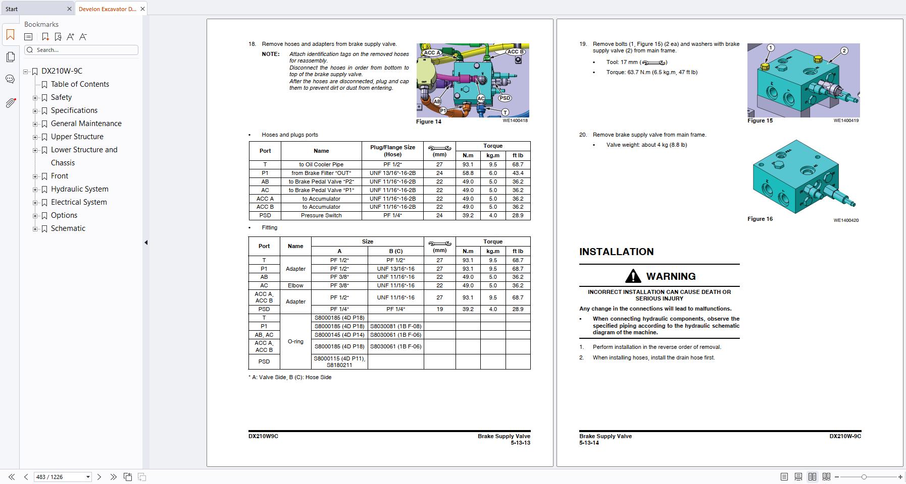 Develon Excavator DX210W 9C Shop Manual and Diagrams 950106 01981BE 01.2026 (2)