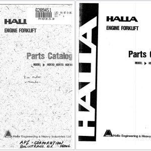 Halla Forklift HDF20 HDF25 HDF30 Parts Catalog (1)