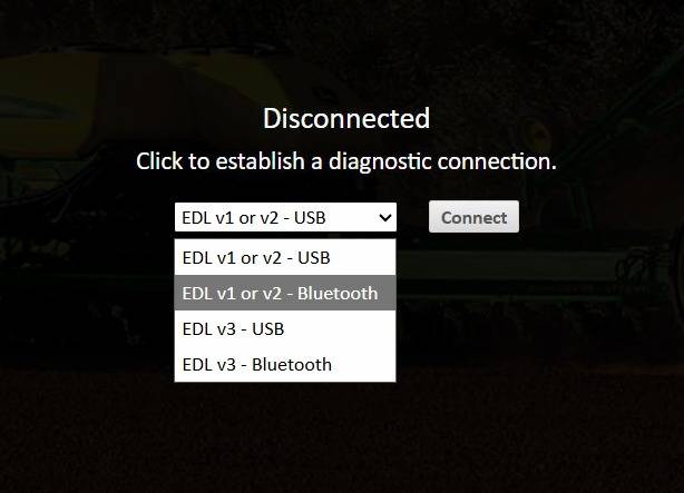 How to Connect John Deere machine EDL3 Adapter + John Deere Service Advisor (2)