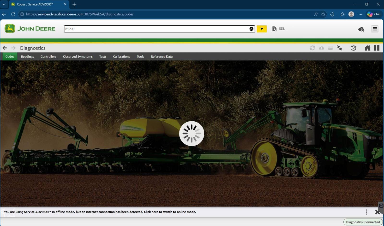 How to Connect John Deere machine EDL3 Adapter + John Deere Service Advisor (6)
