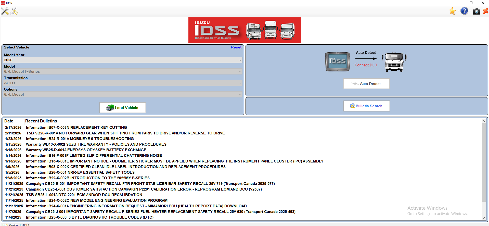 Isuzu IDSS USA 03.2026 Diagnostic Service System 1