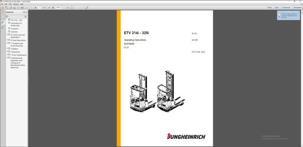 JUNGHEINRICH JETI ForkLift SH v4.37.18 EN18 08.2025 Service Information 4