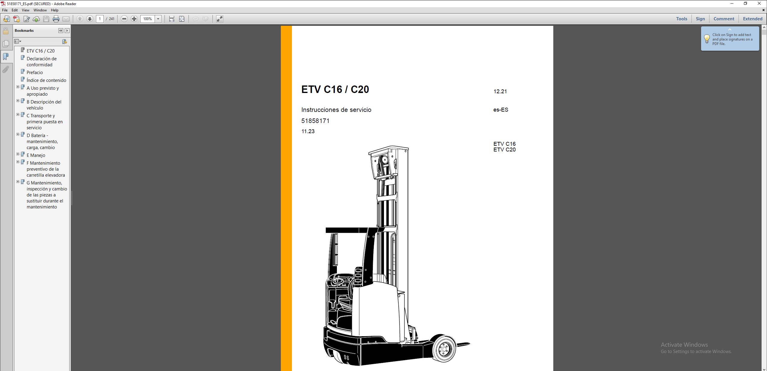 JUNGHEINRICH JETI ForkLift SH v4.37.18 ES18 08.2025 Service Information 4