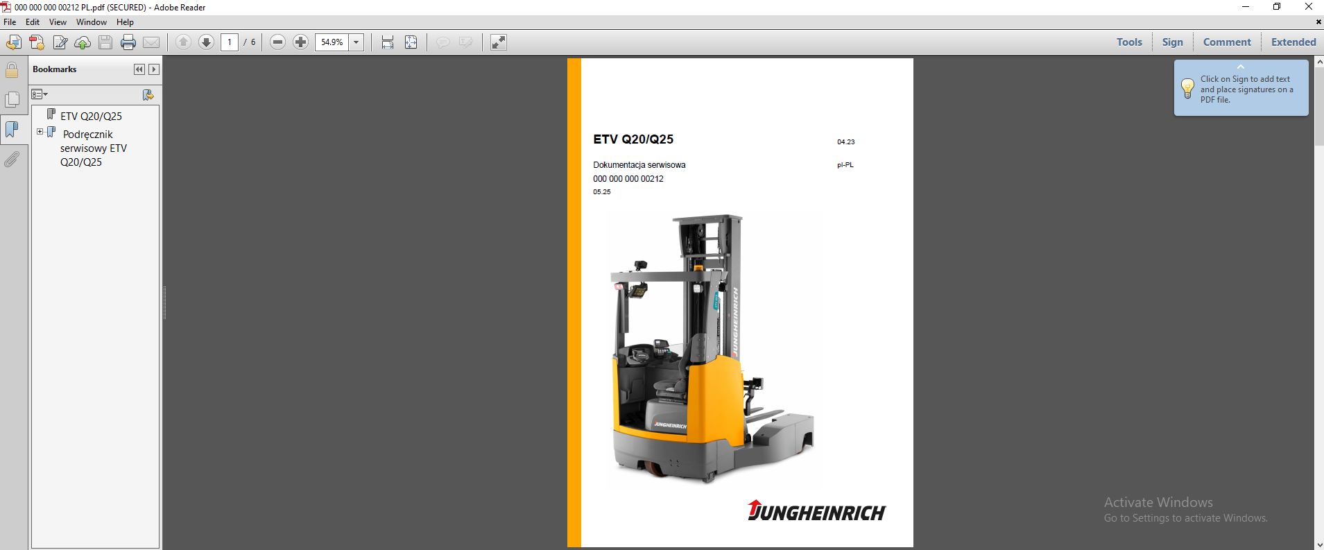 JUNGHEINRICH JETI SH v4.37 PL18 08.2025 Service Schematic Manual Program 5